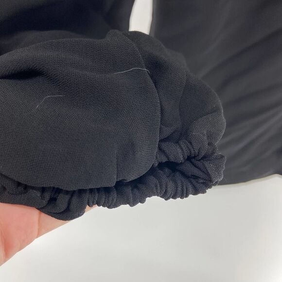 French Connection Black Evening Dew One Sleeve Top womens 4 NWT - Picture 6 of 7